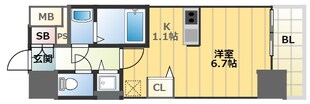 なんば駅 徒歩12分 7階の物件間取画像